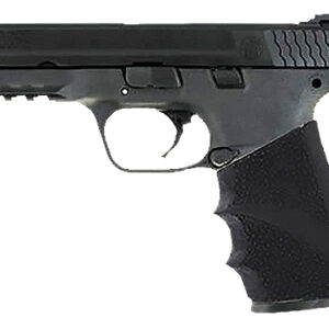 Hogue 17400 HandAll Hybrid Grip Sleeve made of Rubber with Textured Black Finish & Finger Grooves for S&W M&P