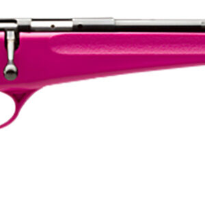 Savage Arms 13780 Rascal  Youth 22 LR 1rd 16.13" Matte Black Sporter Barrel, Matte Black Carbon Steel Receiver, Pink Fixed Synthetic Stock, Right Hand