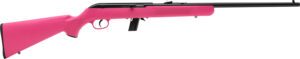 Savage Arms 40218 64 F Full Size 22 LR 10+1 21" Matte Black Carbon Steel Barrel, Matte Black Grooved Carbon Steel Receiver, Pink Fixed Synthetic Stock, Right Hand