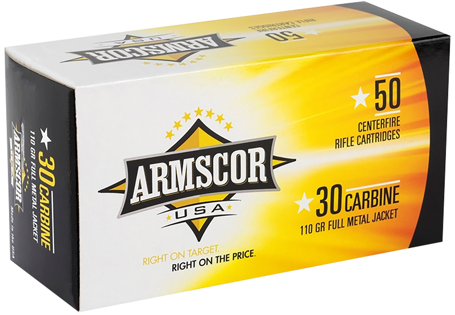 Armscor USA 30 Carbine Ammo 110 Grain Full Metal Jacket