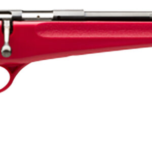 Savage Arms 13795 Rascal  Youth 22 LR 1rd 16.13" Matte Black Sporter Barrel, Matte Black Carbon Steel Receiver, Red Fixed Synthetic Stock, Right Hand