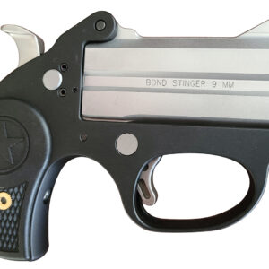 Bond Arms BASL Stinger 9mm Luger 2rd 3" Matte Stainless Steel Barrel, Anodized 7075-T6 Aluminum Frame, Rebounding Hammer, Black Rubber Grip, Manual Safety