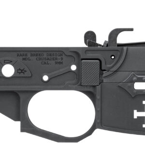 Spikes Tactical STLB960 Rare Breed Crusader 9mm Luger, Black Anodized Aluminum for AR-Platform