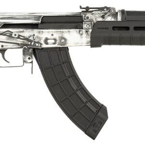 Century Arms RI4997N VSKA 7.62x39mm 30+1 16.50" Barrel w/Chevron Muzzle Brake, White Distressed Aluminum Receiver, Black Magpul MOE AK Stock, MOE Pistol Grip & Ultimak Handguard