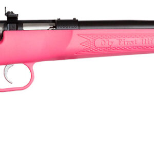 Crickett KSA2220 Youth 22 LR 1rd 16.12" Blued Single Shot Barrel, Blued Stainless Steel Receiver, Pink Fixed Synthetic Stock, Right Hand