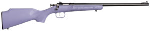 Crickett KSA2306 Youth 22 LR 1rd 16.12" Blued Barrel & Receiver, Fixed Front/Adjustable Rear Peep Sights, Purple Synthetic Stock w/11.5" LOP, Rebounding Firing Pin Safety