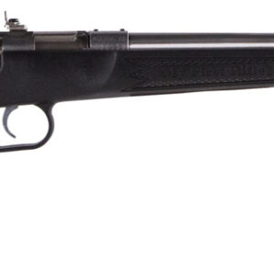 Crickett KSA2295 Youth 22 WMR 1rd 16.12" Blued Barrel & Receiver, Fixed Front/Adjustable Rear Peep Sights, Black Synthetic Stock w/11.5" LOP, Rebounding Firing Pin Safety