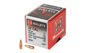 Hornady 2267 Traditional 22 Cal .224 55 gr Full Metal Jacket Boat Tail 100 Per Box/ 40 Case