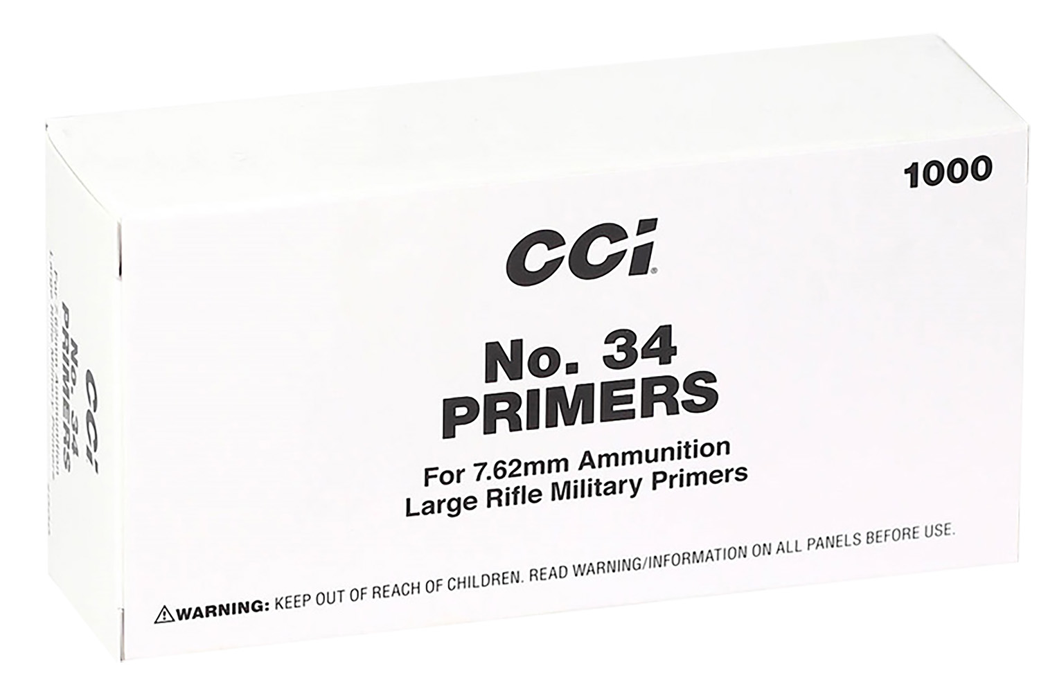 CCI Large Rifle 7.62mm NATO-Spec Military Primers #34 Box of 100